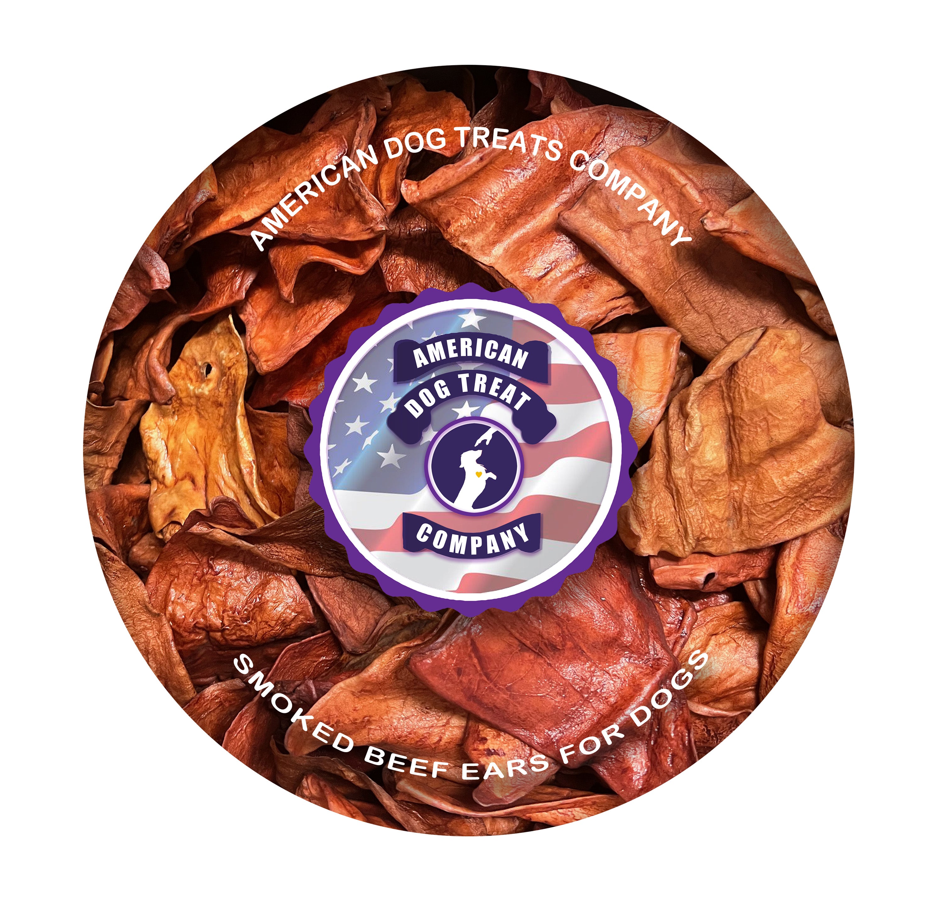 American Dog Treat Company Smoked Beef Ears. All-Natural Digestible Dog Chews - Healthy & Long-Lasting Treats for Dogs