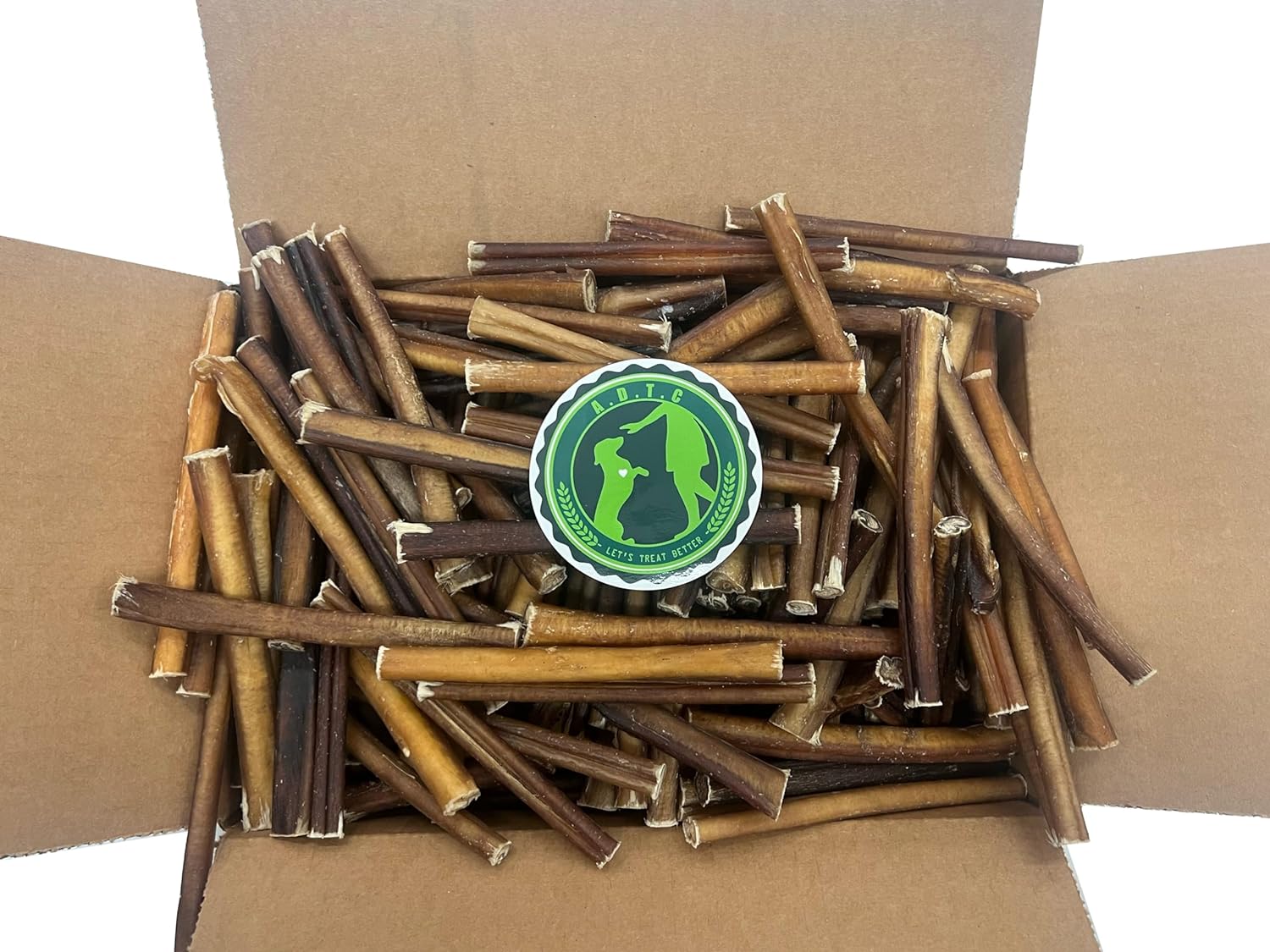 Bully Sticks for Dogs | Natural Long Lasting Pizzle Sticks | Single Ingredient Beef Pizzle | Dog Treats for Aggressive Chewers | 6-Inch Standard Thickness (Pack of 25)