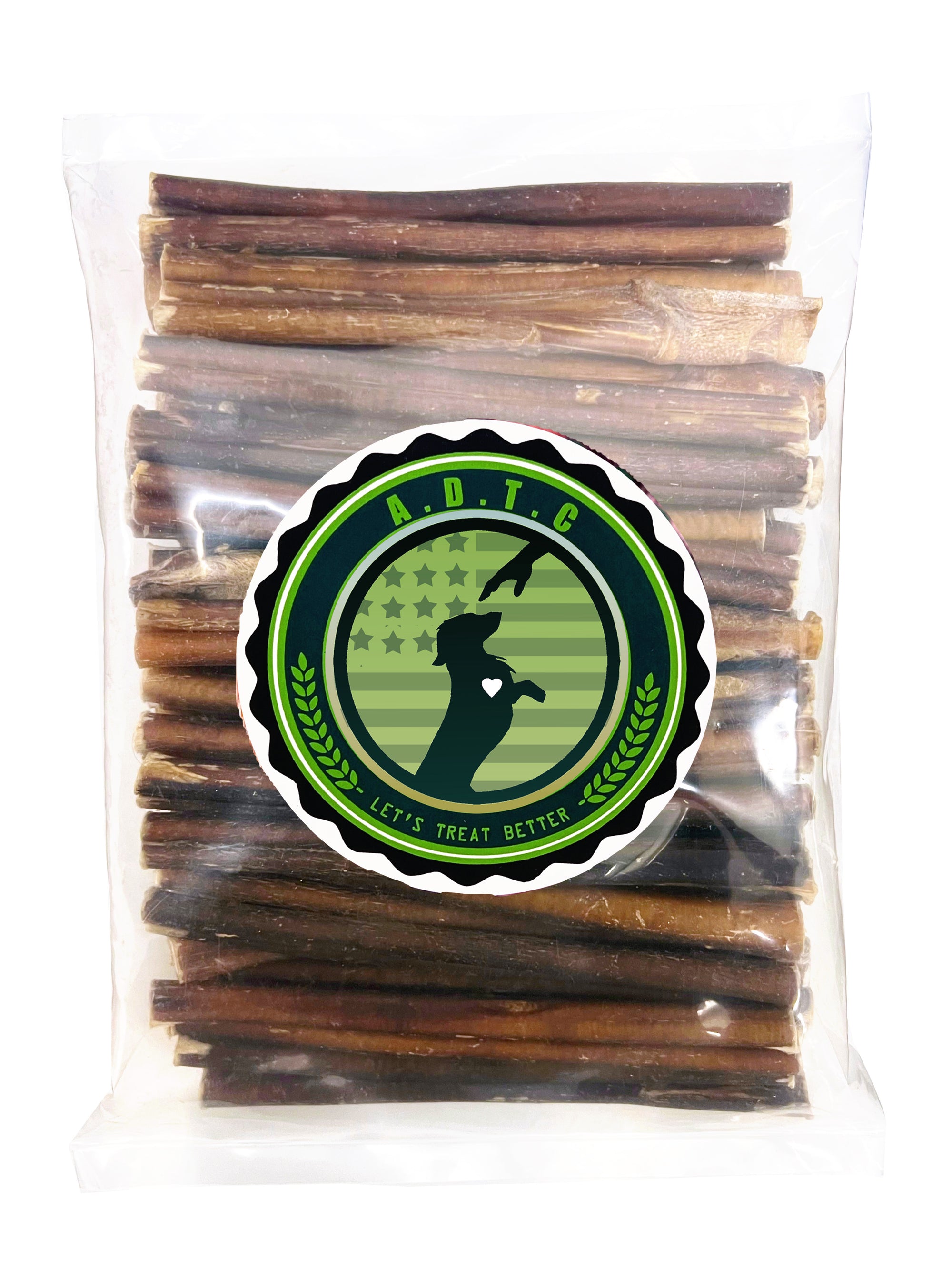 Bully Sticks for Dogs | Natural Long Lasting Pizzle Sticks | Single Ingredient Beef Pizzle | Dog Treats for Aggressive Chewers | 6-Inch Standard Thickness (Pack of 50)