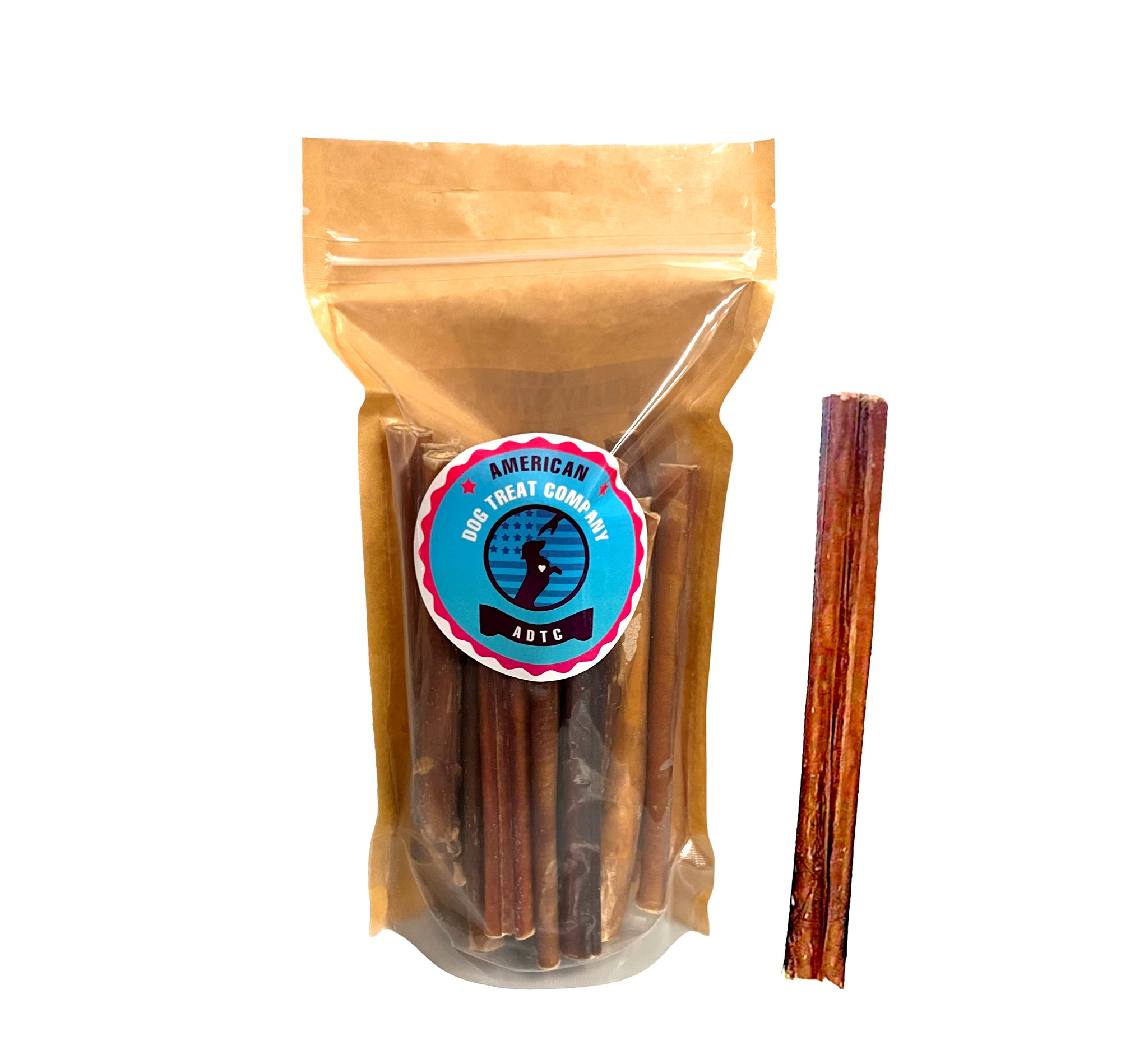 Bully Sticks for Dogs | Natural Long Lasting Pizzle Sticks | Single Ingredient Beef Pizzle | Dog Treats for Aggressive Chewers | 6-Inch Standard Thickness (Pack of 25)