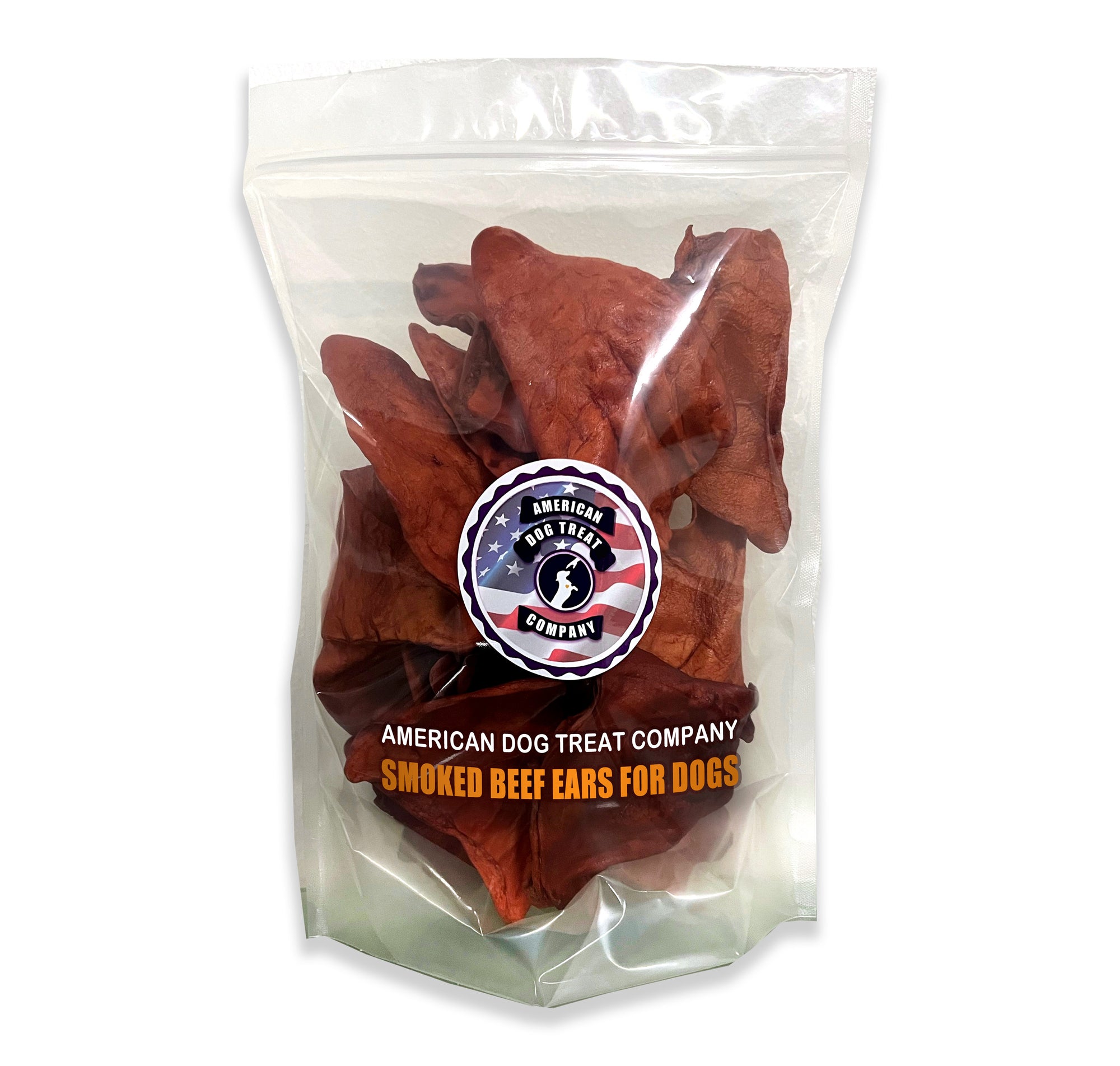 American Dog Treat Company Smoked Beef Ears. All-Natural Digestible Dog Chews - Healthy & Long-Lasting Treats for Dogs